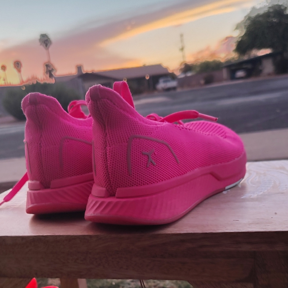 Vibrant Pink Athletic Sneakers ( Flux Flex In Hot Pink ) ON SALE!